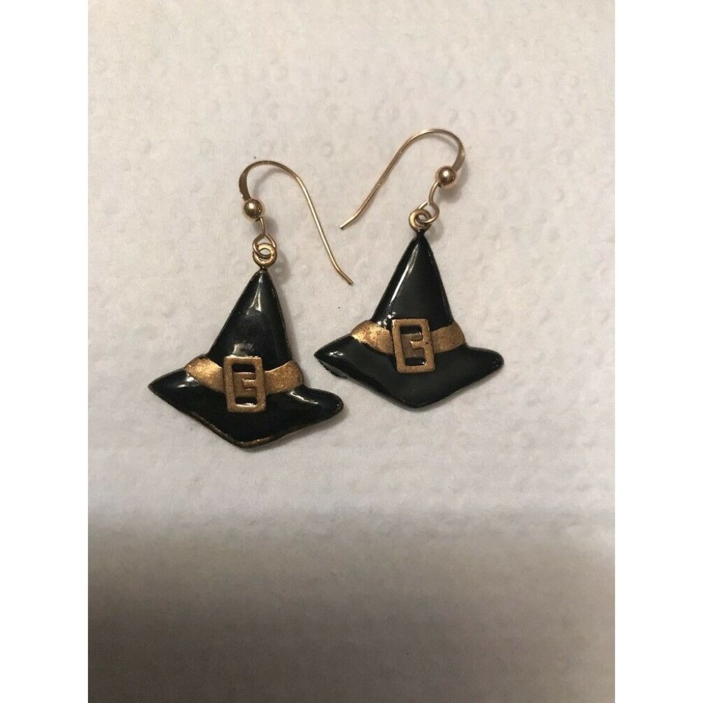 Witches Hat Halloween Earrings Pierced